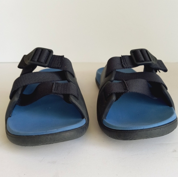 CHACO Chillos Kids Slide Sandals Active Blue Adjustable Strap Outdoor - Picture 4 of 10